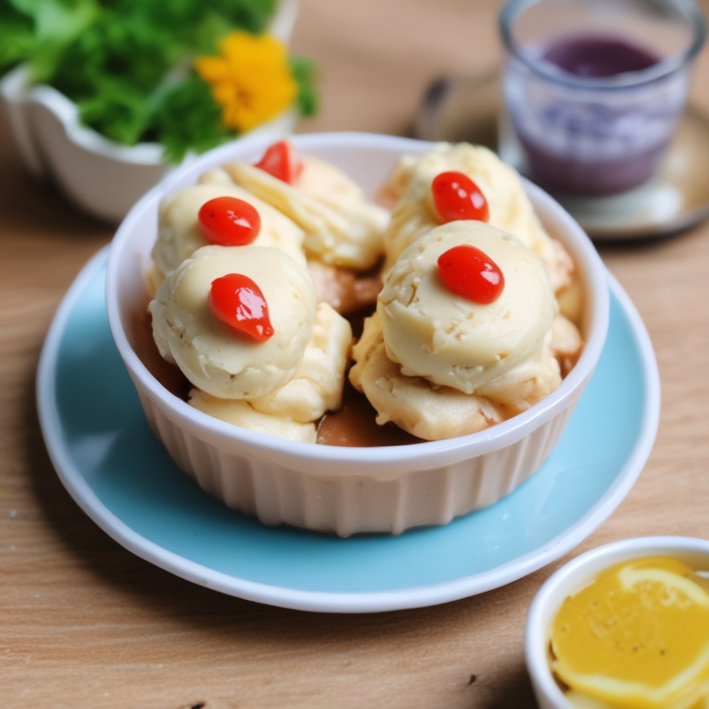 Gelatina de pollo para perros en un plato